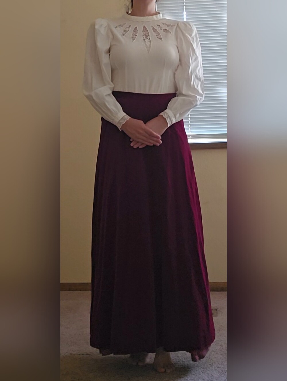 Edwardian Style Velvet Skirt With 2 Blouses